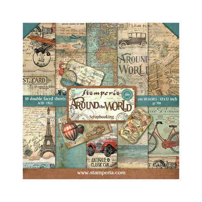 Stamperia Motivpapier Around the World, 10 Bogen