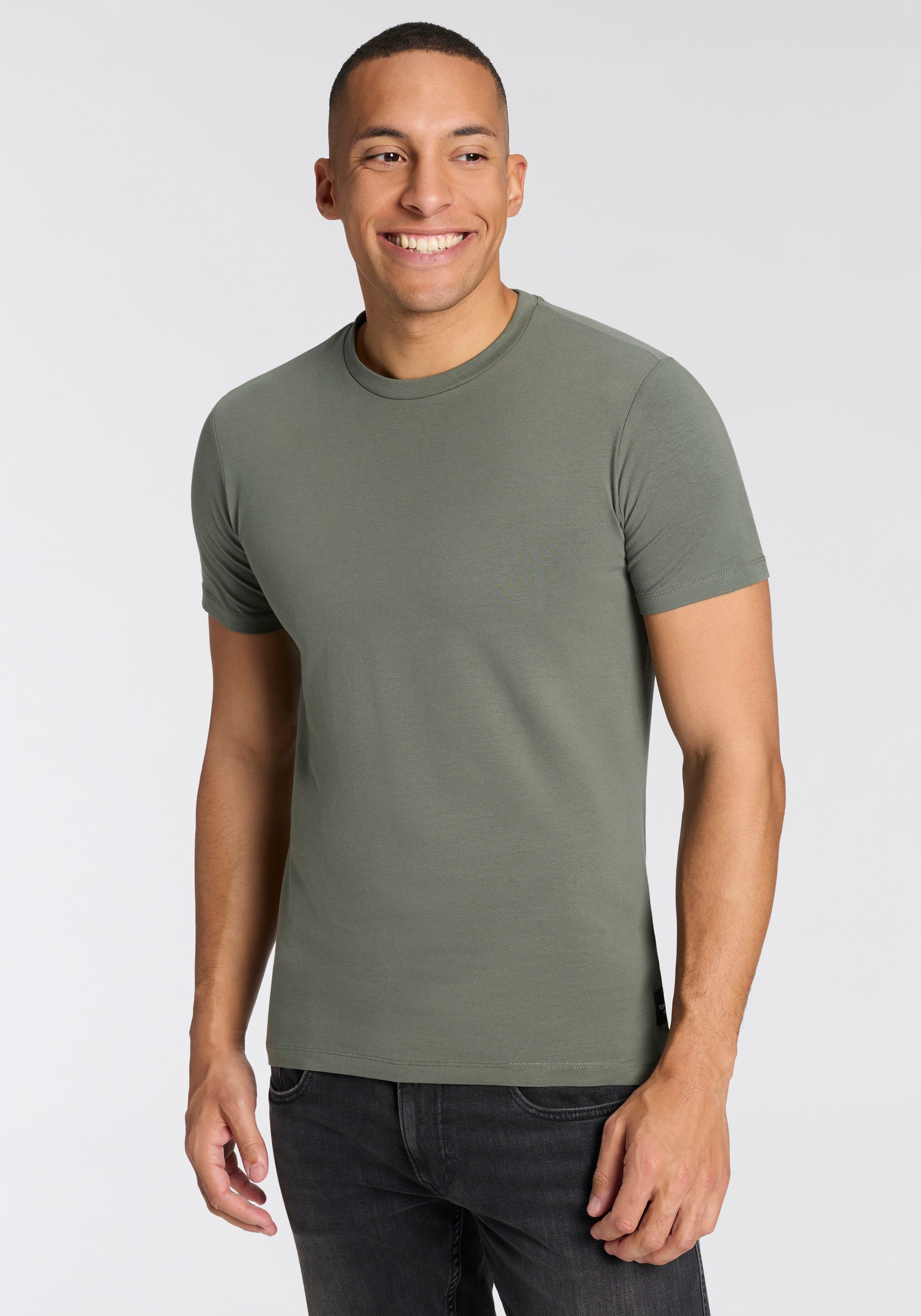 Replay T-Shirt Baumwoll-Mix, Rundhalsform