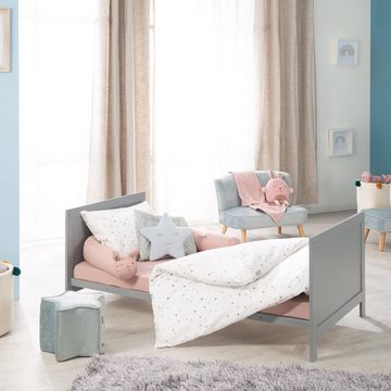 roba® Kinderbett Gitterbett, höhenverstellbar, umbaubar zum Juniorbett