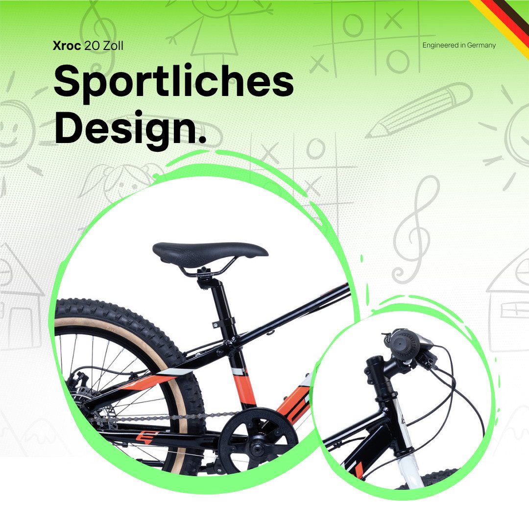 S’COOL Jugendfahrrad Xroc disc 20 Zoll, Jugendfahrrad, 20 Zoll, sportlich, 7 Gang