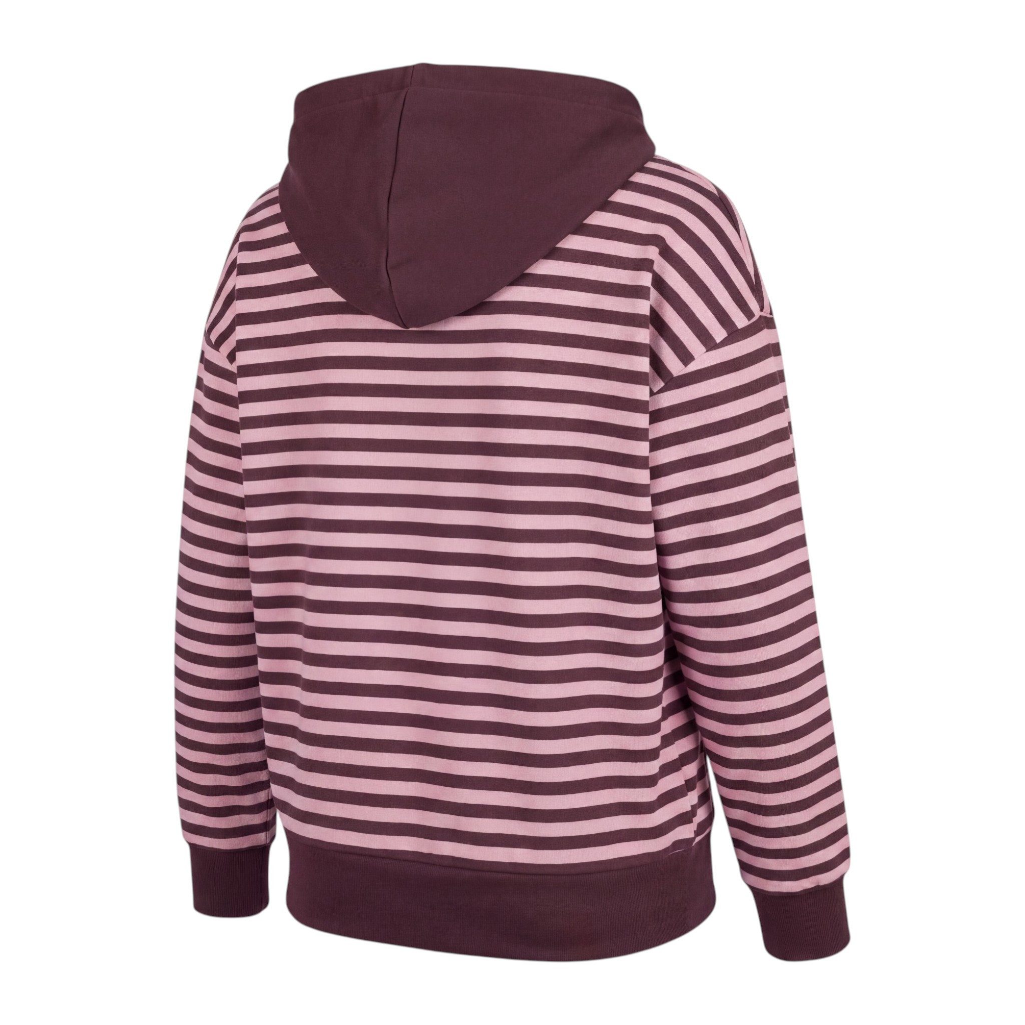 OriginalYou Kapuzensweatjacke Damen Sweatjacke gestreift Freizeitjacke Oversize mit elastischem Bund, leicht und angenehm – Bild 3 von 3