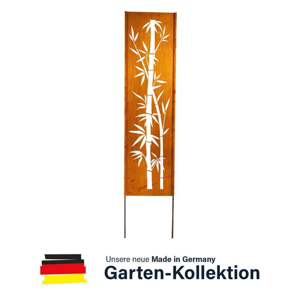 HOME DELUXE Sichtschutzelement AURELIA Sichtschutz, Made in Germany- Edelstahl Rostoptik