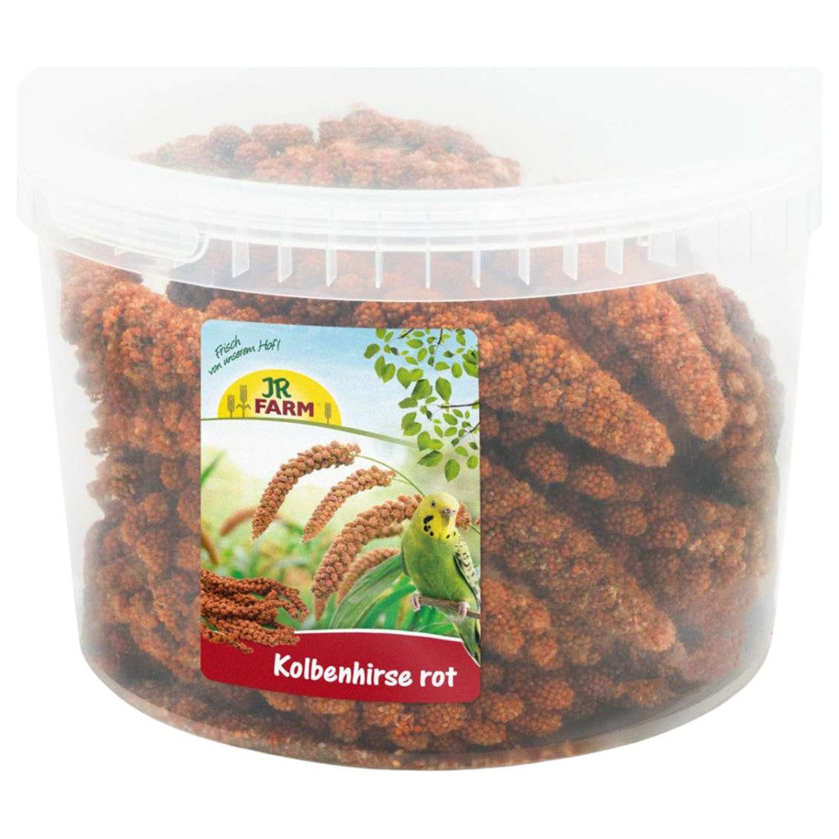 JR Farm Kolbenhirse rot im Eimer 500 g, Trockenfutter für: Vogel von JR Farm