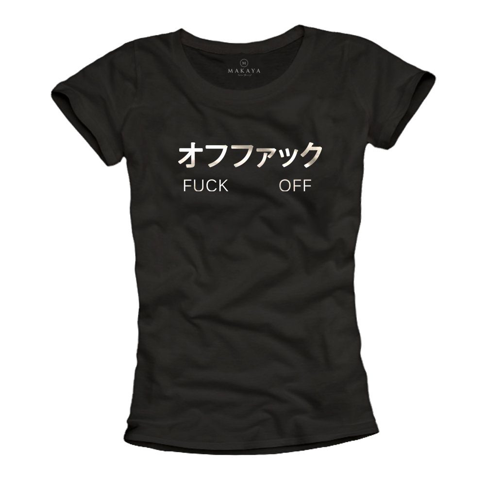 T-Shirt Damen Freche Sprüche Lustige Shirt Motive Print Aufdruck Frauen Top