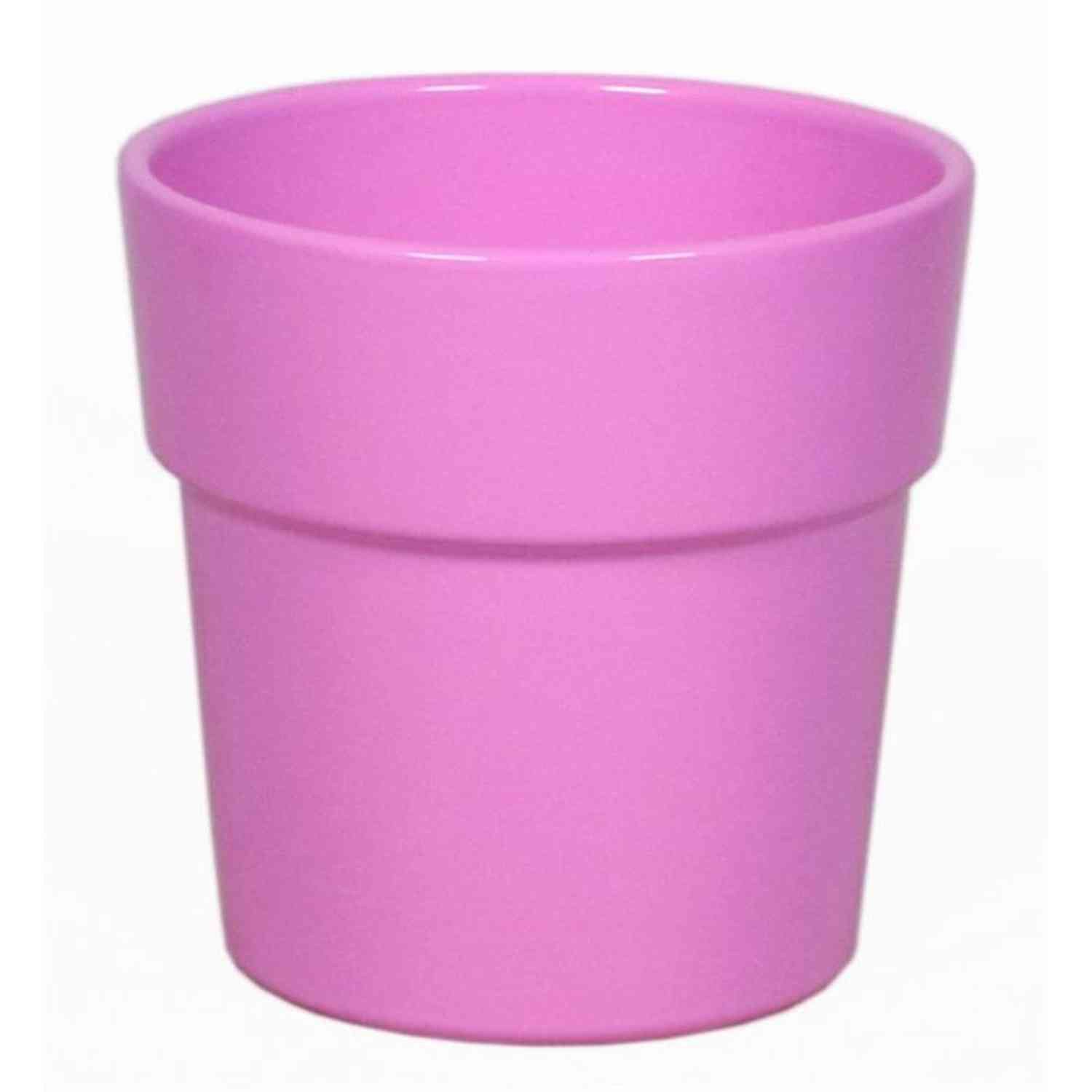 INNA-Glas Blumentopf Keramik Orchideenvase, Ø13,5cm, 12,5cm, rosa