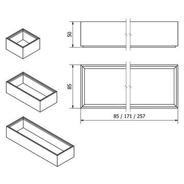 SO-TECH® Schubkasteneinsatz Stapelbare ORGA-BOX BAMBUS Schubladen Aufbewahrungsboxen, 6er Set