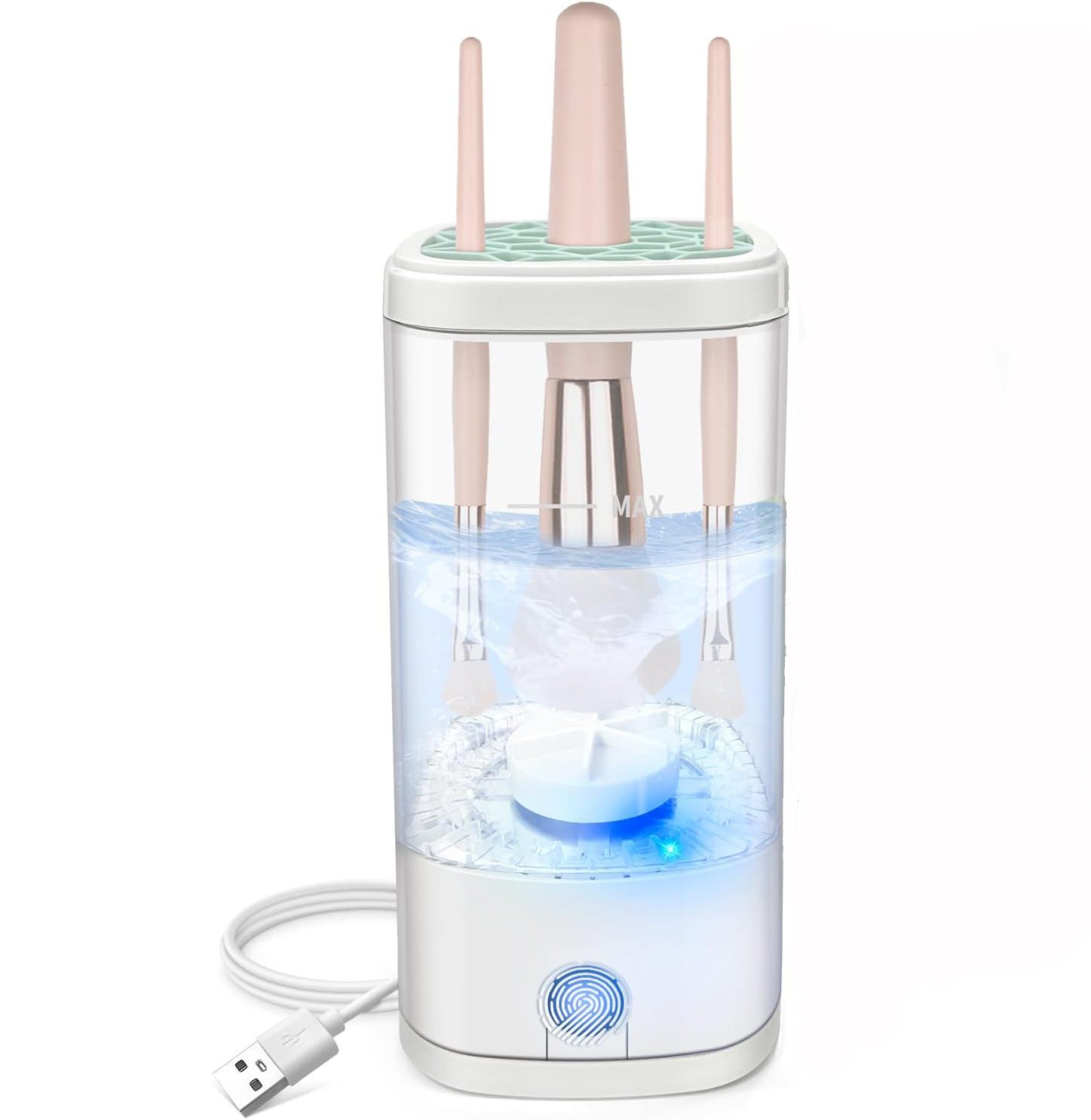 Coonoor Kosmetikpinsel-Set Elektrische Make-up Pinsel Reinigungmaschine Automatische Reinigung, Effiziente Reinigung für Alle Make-up Pinselarten