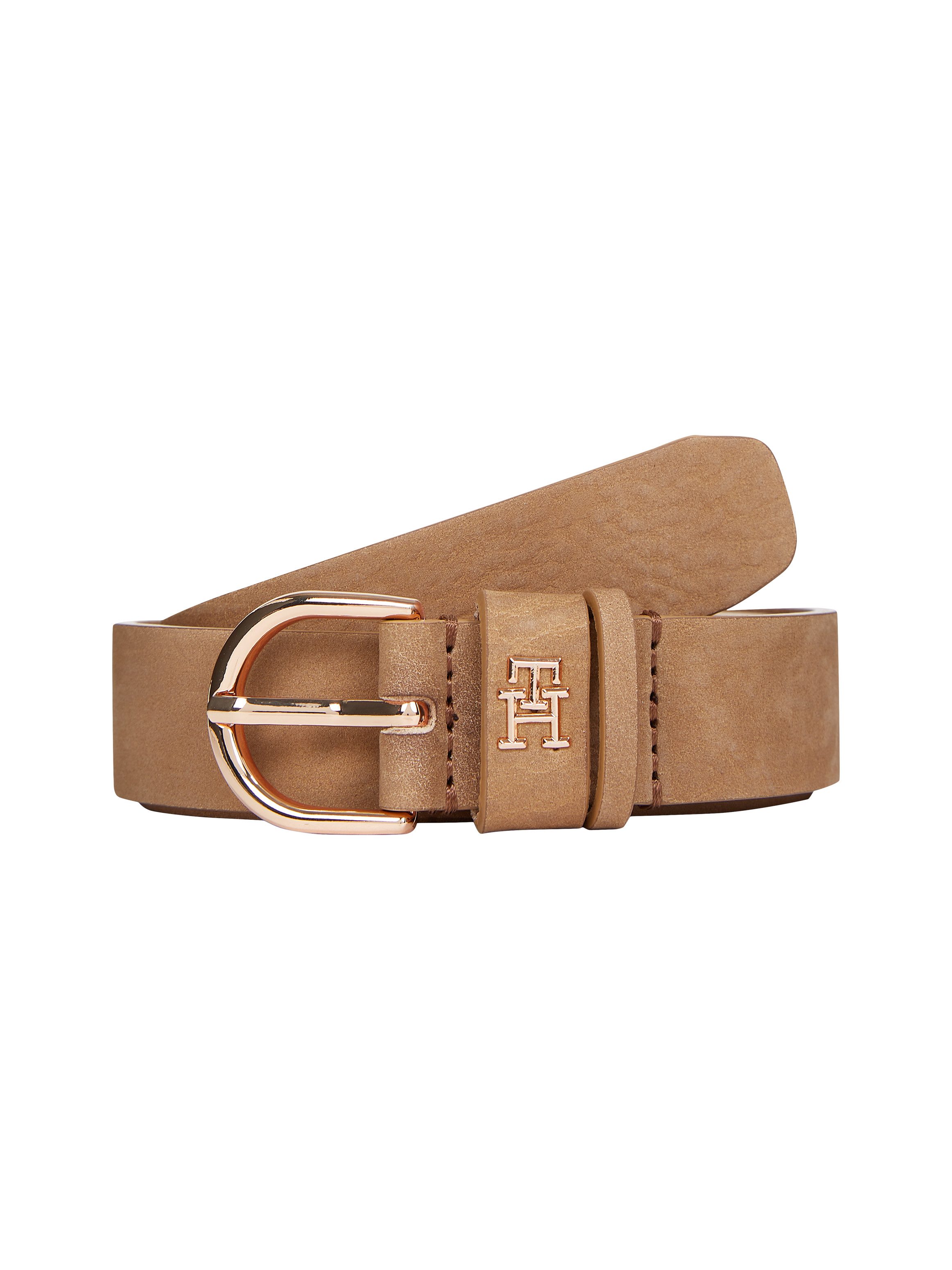 Tommy Hilfiger Ledergürtel ESSENTIAL EFFORTLESS 2.5 cm breit NUBUCK Logoemb günstig online kaufen