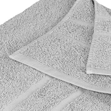 StickandShine Handtuch Handtücher Badetücher Saunatücher Duschtücher Gästehandtücher in Hellgrau zur Wahl 100% Baumwolle 500 GSM