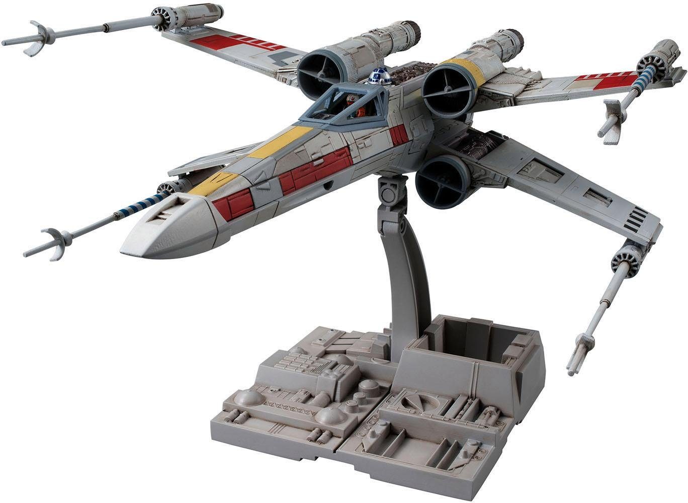 Bandai Modellbausatz Star Wars X-Wing Starfighter, Maßstab 1:72, mit 2 Figuren