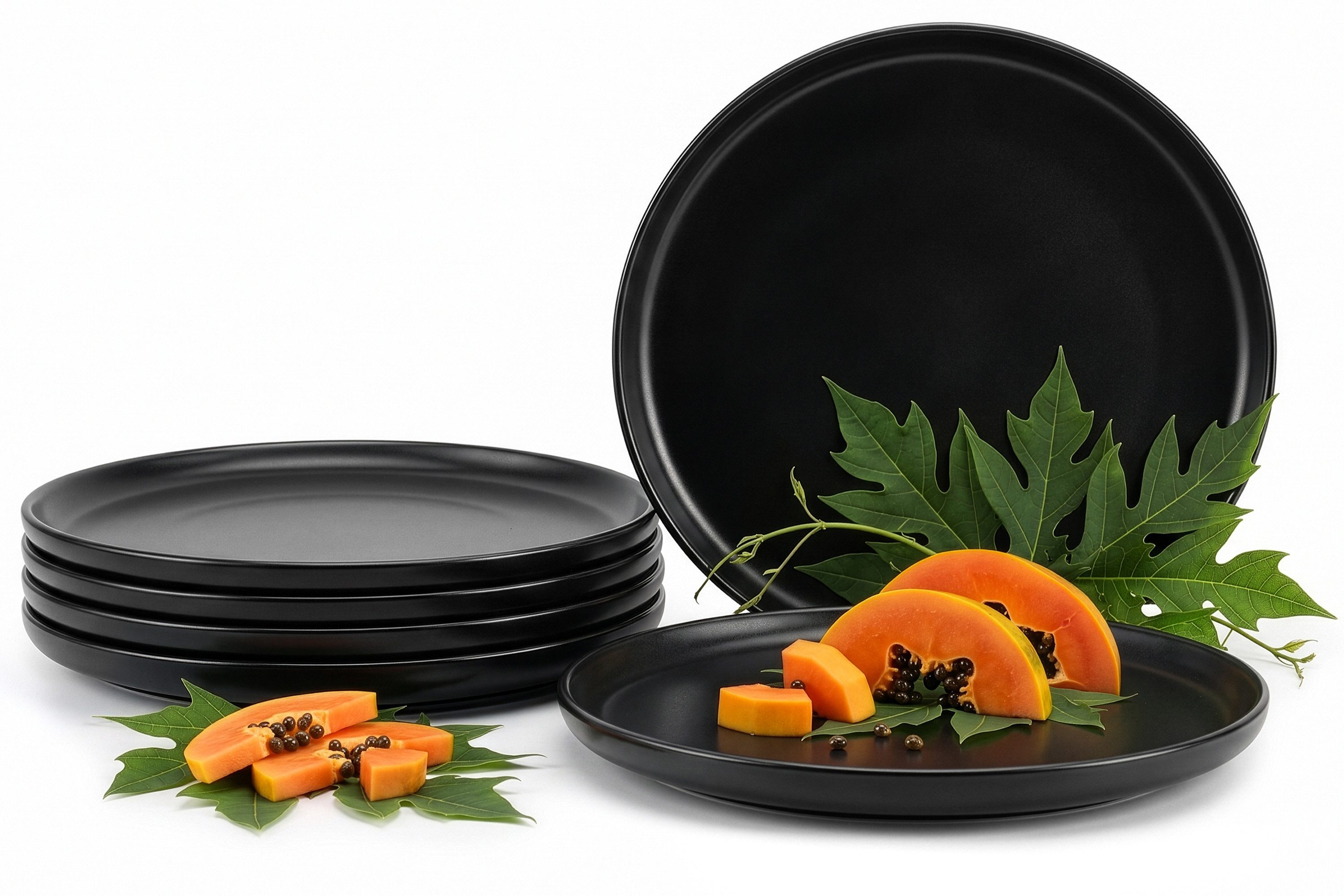 KONSIMO® Teller-Set VICTO Tafelservice hergestellt in der EU (6-tlg), 6 Personen, Steingut, spülmaschinengeeignet, mikrowellengeeignet, 6x Dessertteller