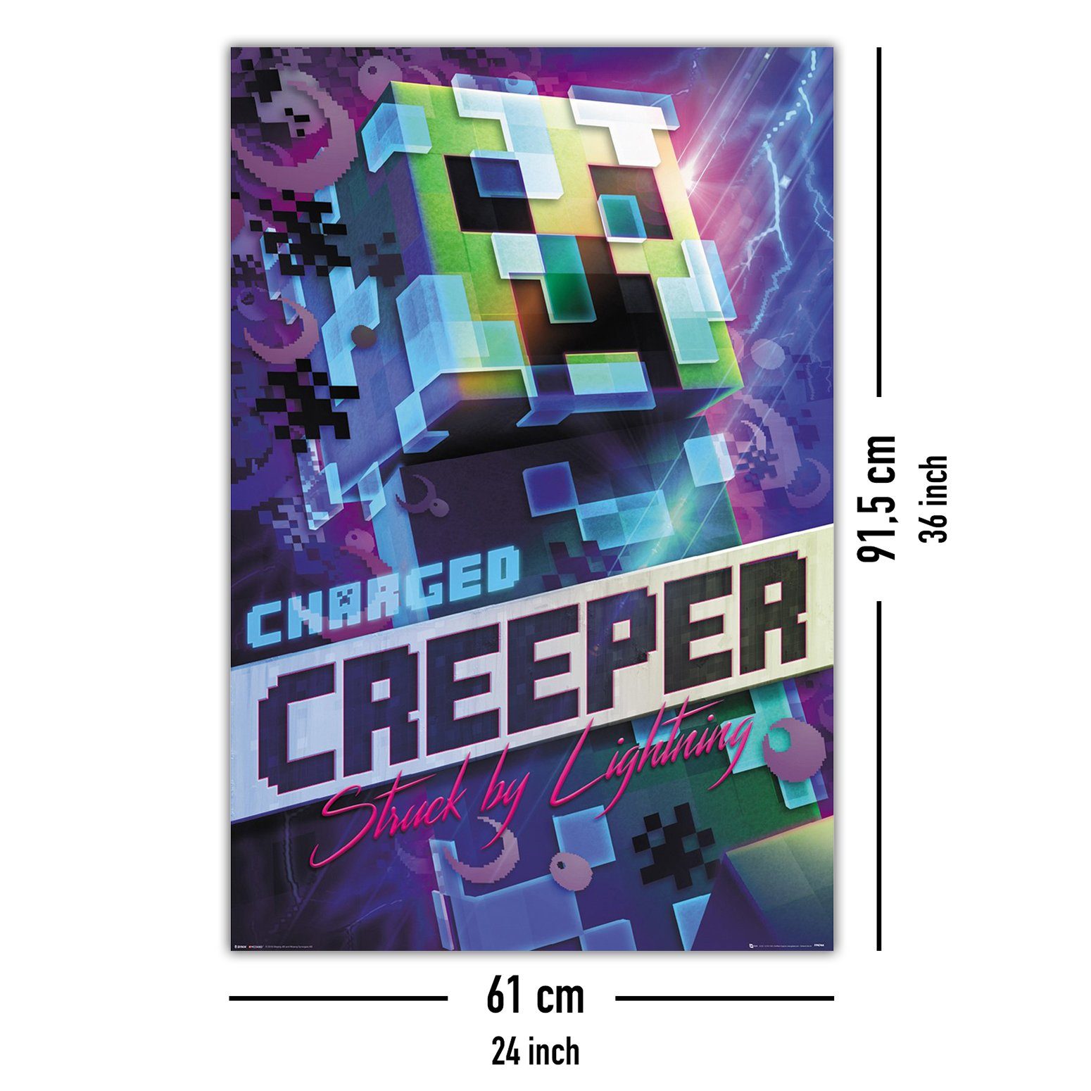 GB eye Poster Minecraft Poster Charged Creeper 61 x 91,5 cm – Bild 5 von 5