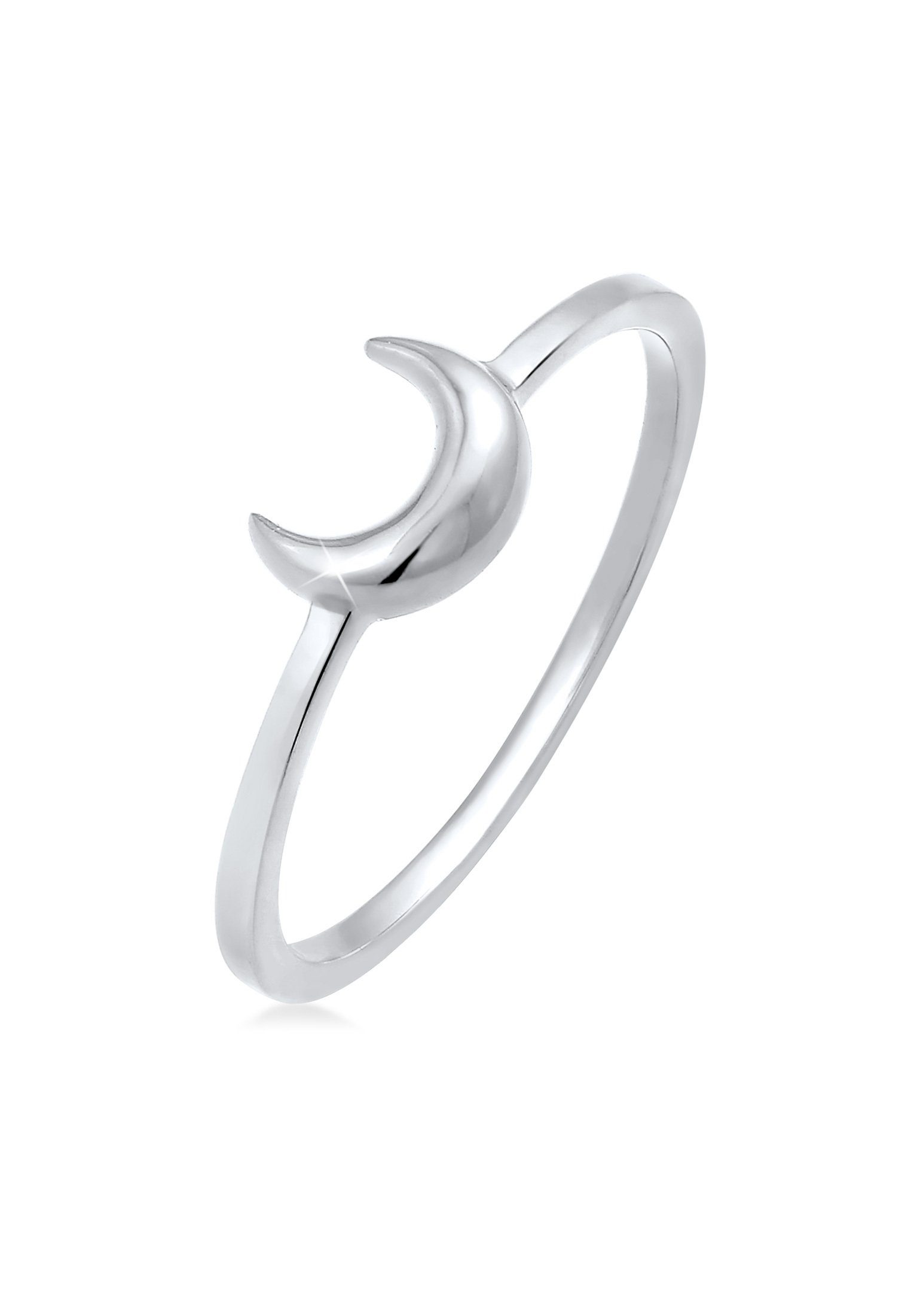 Fingerring Halbmond Mond Astro Basic 925 Silber