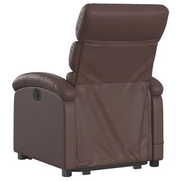 vidaXL Sessel Massagesessel mit Aufstehhilfe Braun Kunstleder (1-St)