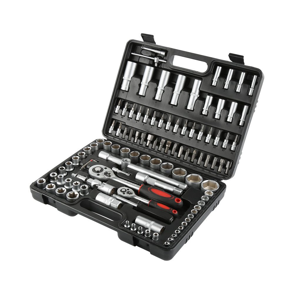 JEOBEST Steckschlüssel Steckschlüsselsatz 108 teilig Mechanik Werkzeugsatz, (Set, 108 St) Bitsatz, Steckschlüsseleinsätze, Werkzeugkoffer
