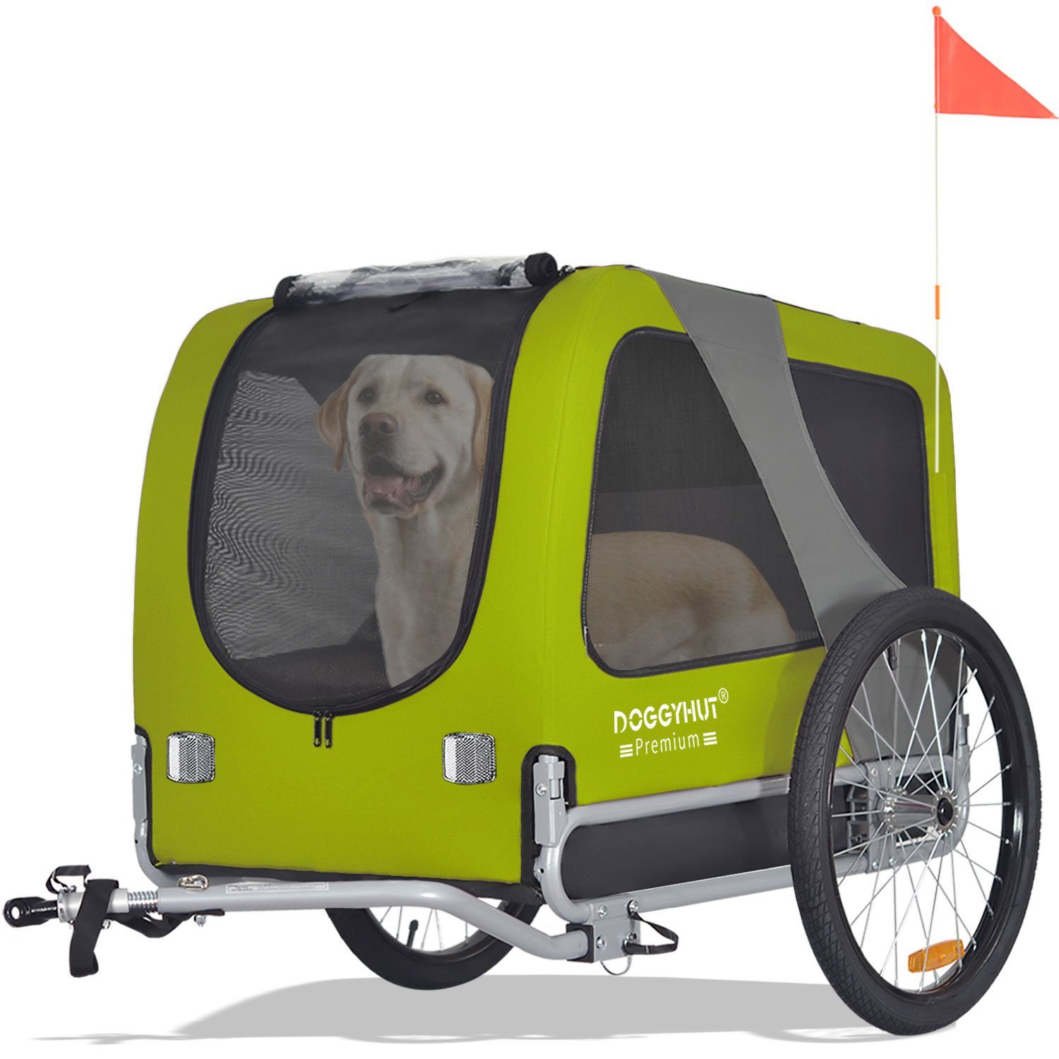 TIGGO Fahrradhundeanhänger DOGGYHUT® Hundefahrradanhänger 15 - 30kg Hundeanhänger Fahrradanhänger