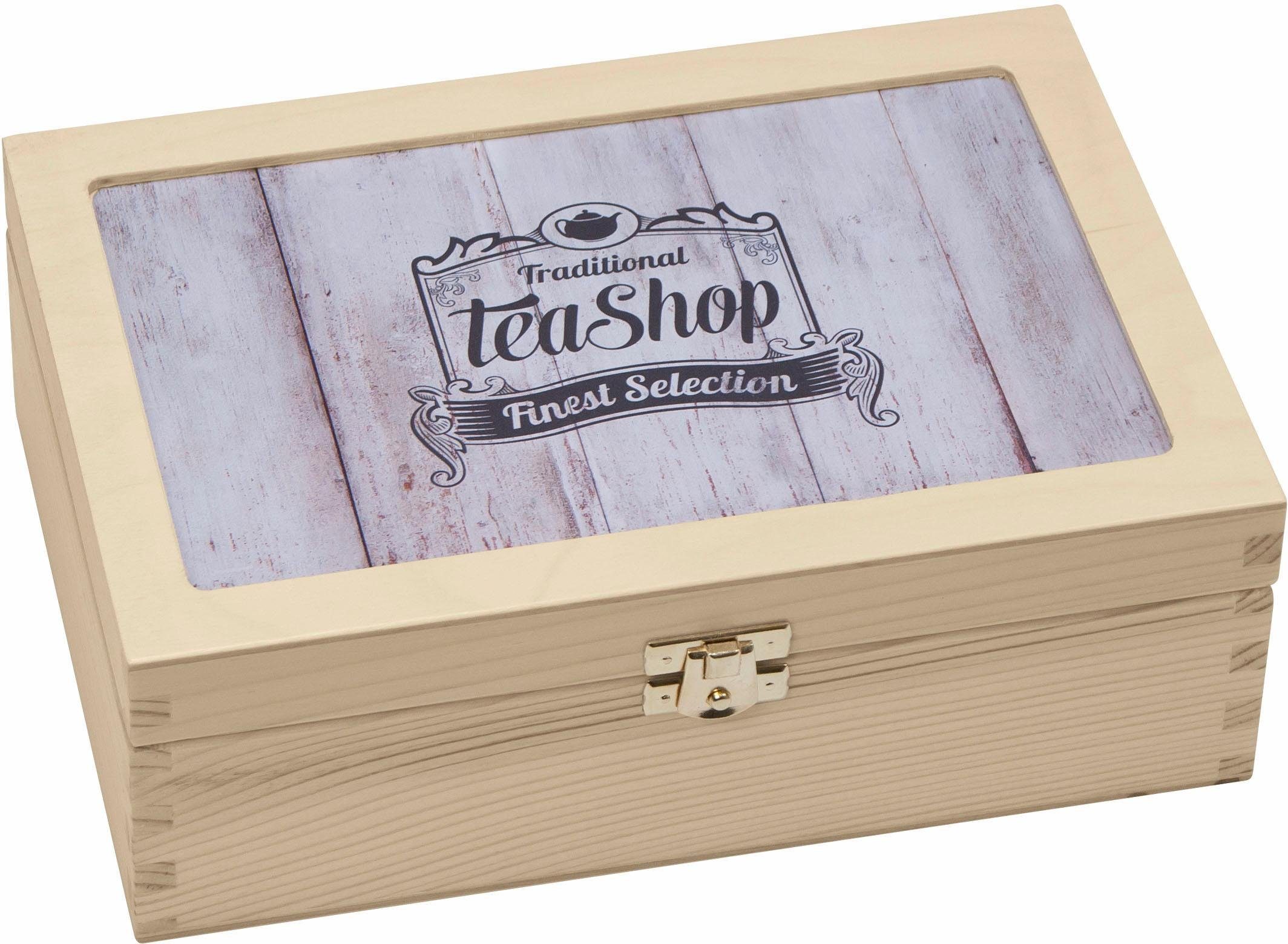 Contento Teebox Traditional Tea-Shop Finest (1-tlg) Selection, Holz