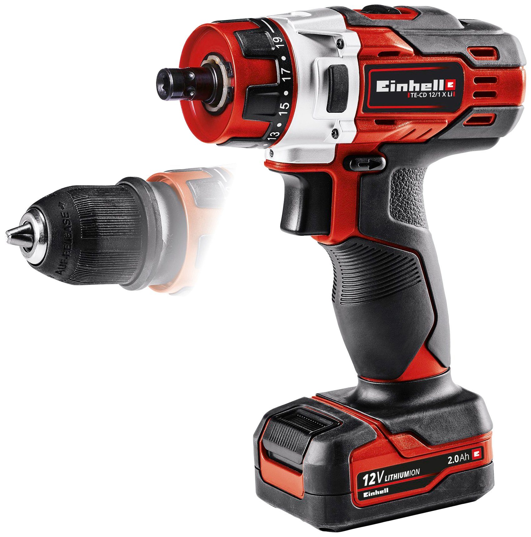 Einhell Akku-Bohrschrauber TE-CD 12/1 X-Li, max. günstig online kaufen