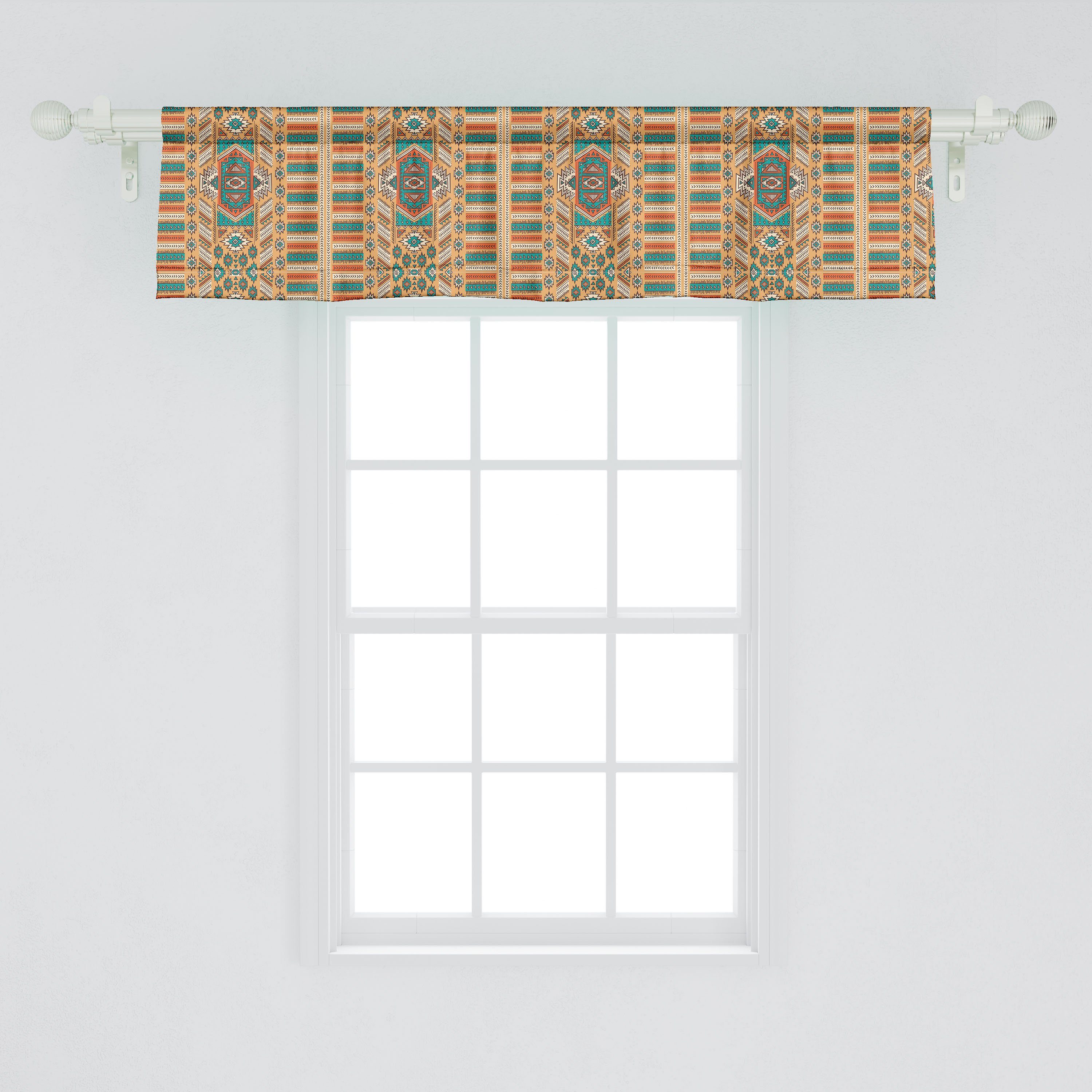 aztekisch Pattern Stangentasche, Volant Küche Abakuhaus, Scheibengardine Microfaser, Dekor mit Bohemian Schlafzimmer Vorhang für