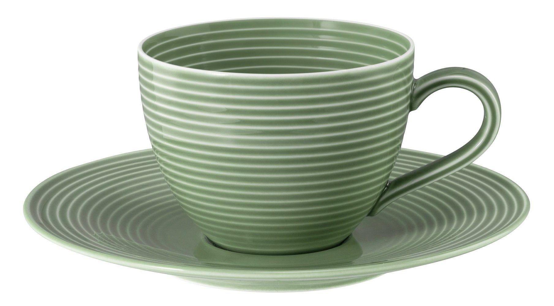 Seltmann Weiden Becher Seltmann Weiden Beat Salbeigrün Kaffeeobere+Untere 2tlg., Porzellan