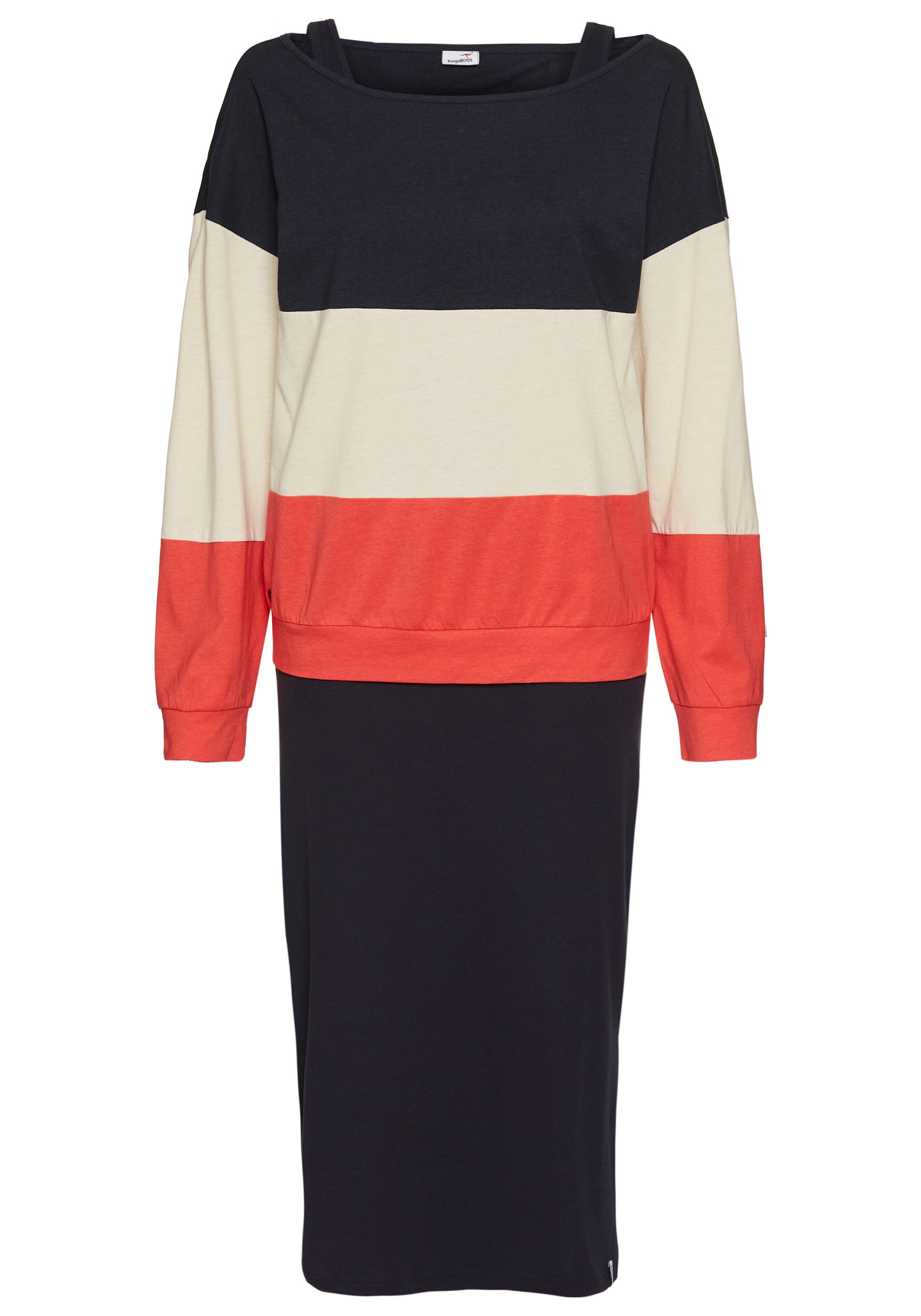 KangaROOS 2-in-1-Kleid (Set, 2-tlg) mit Streifenshirt im Lagenlook - NEUE KOLLEKTION
