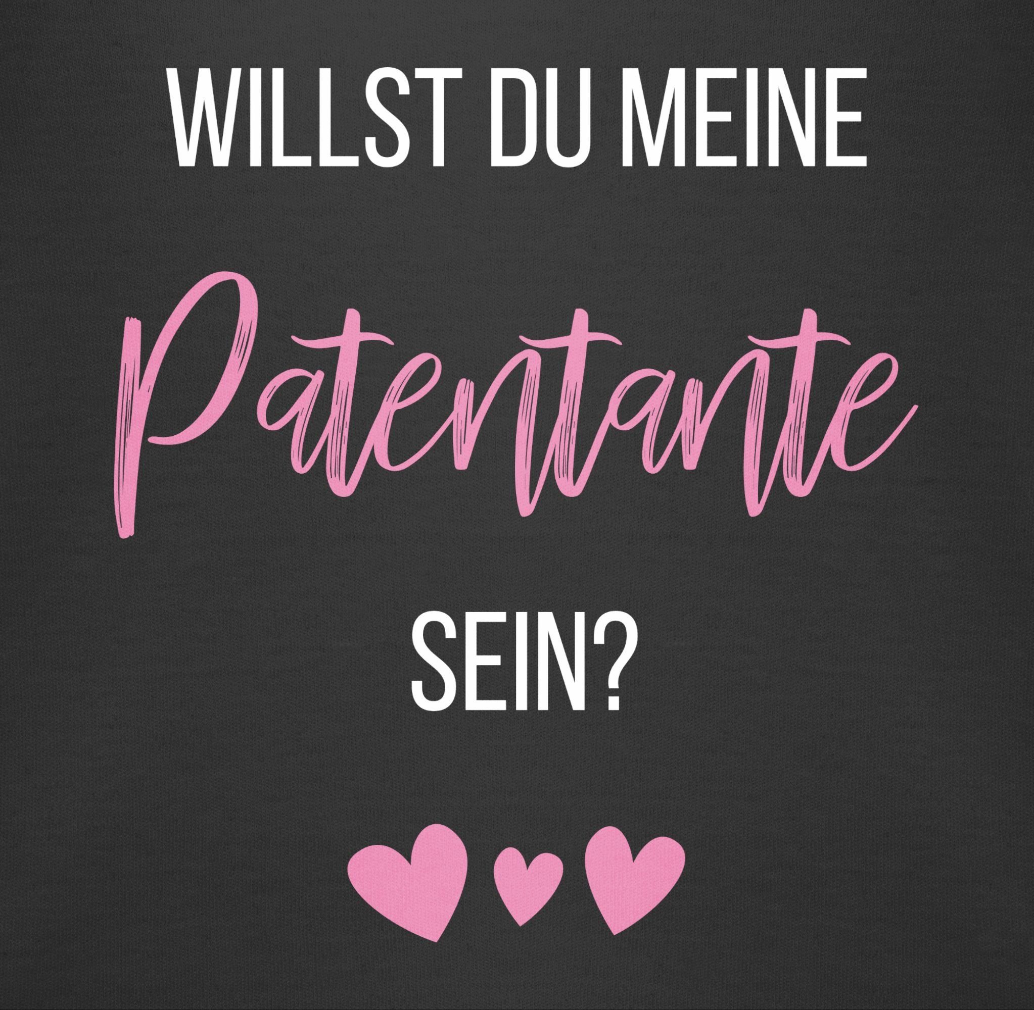 Rosa Patentante Willst du Schwarz sein? Shirtbody Shirtracer meine 1 Baby Patentante