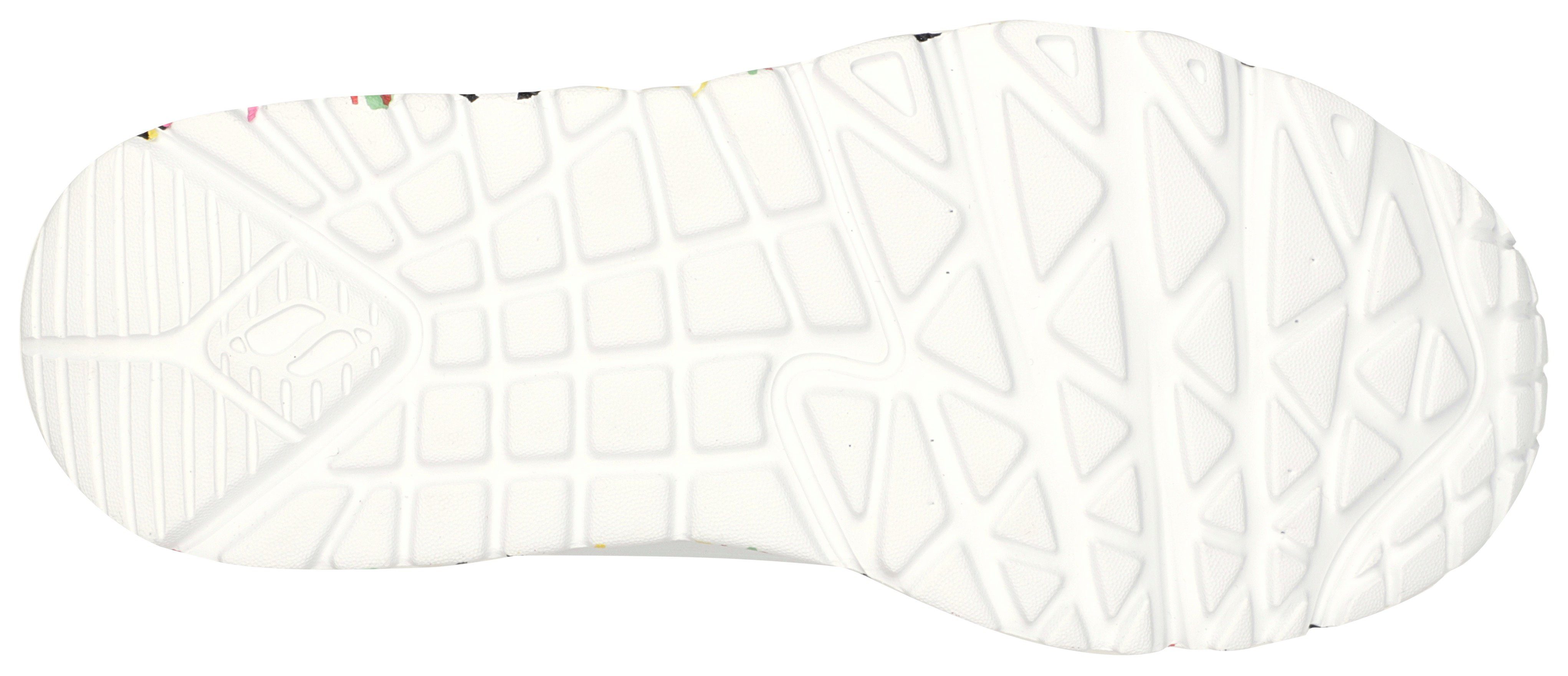 Skechers UNO LITE-LOVELY LUV Sneaker, Schnürschuh mit bedruckter Sohle, Größenschablone zum Download