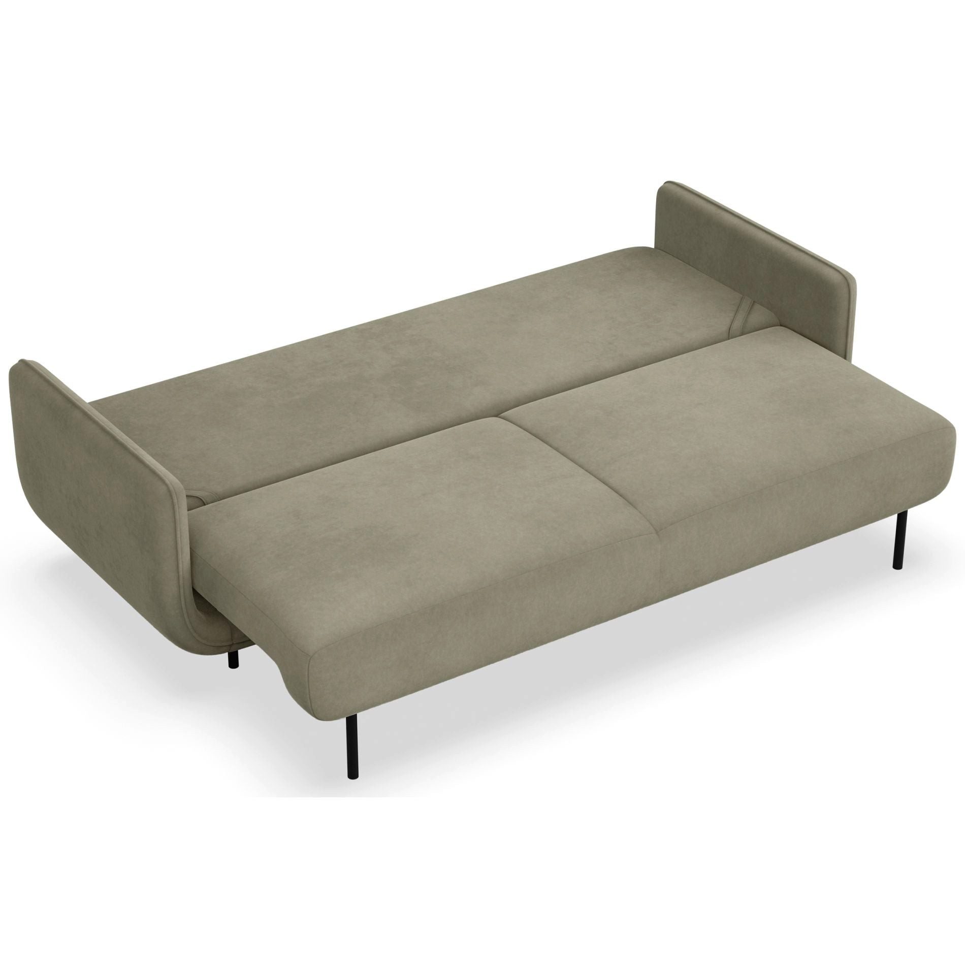 Selsey Schlafsofa, 3-Sitzer mit Schlaffunktion, Bettkasten, Samt