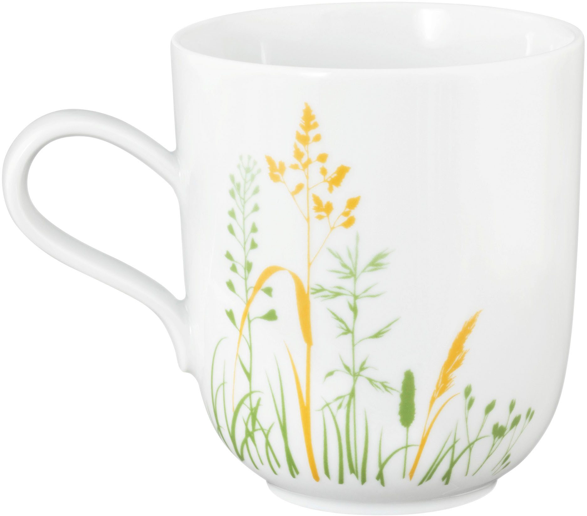 Seltmann Weiden Becher Liberty - Meadow Grasses green, 1-tlg., Porzellan, Becher mit Henkel 0,40 l
