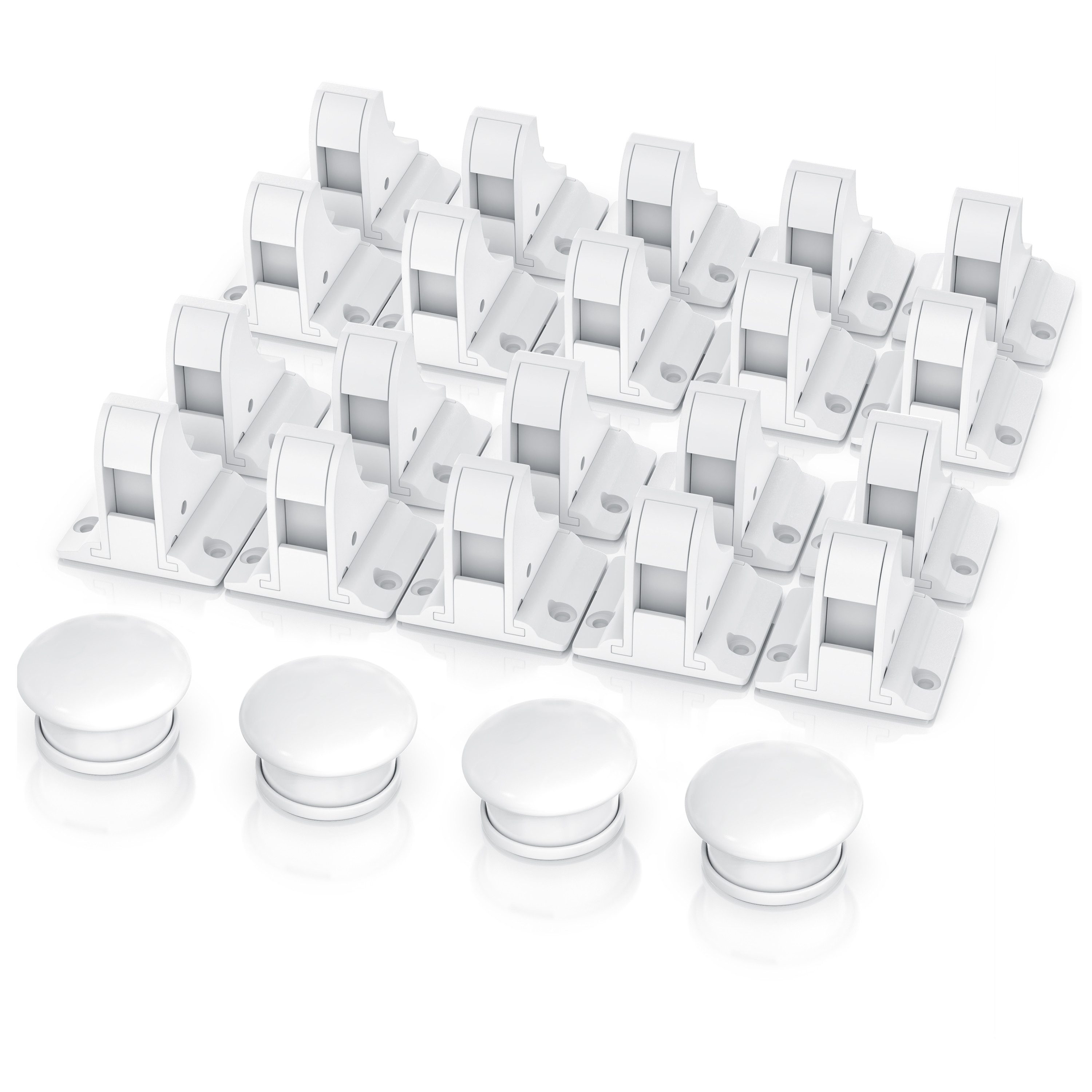 BEARWARE Kindersicherung Babysicherung Schrankschloss, Schranksicherung magnetisch 10 Schlösser, Magnet Schloss für Schrank und Schubladen, Bohren ohne Werkzeug