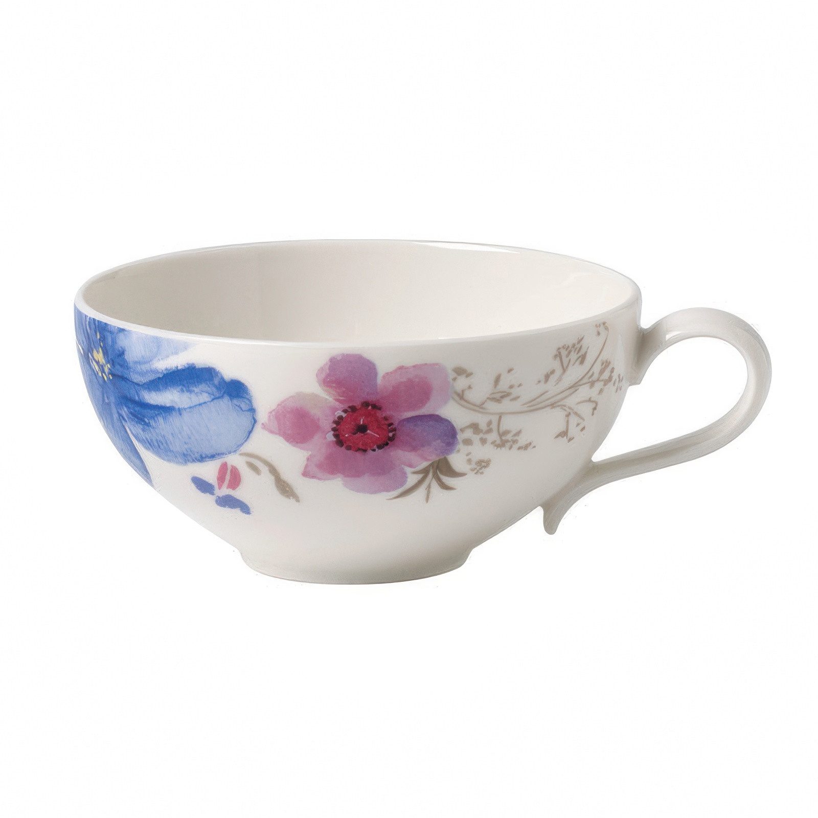 Villeroy & Boch Tasse Mariefleur Gris, Porzellan, Spülmaschinengeeignet, Mehrfarbig, Blumen, H: 5cm