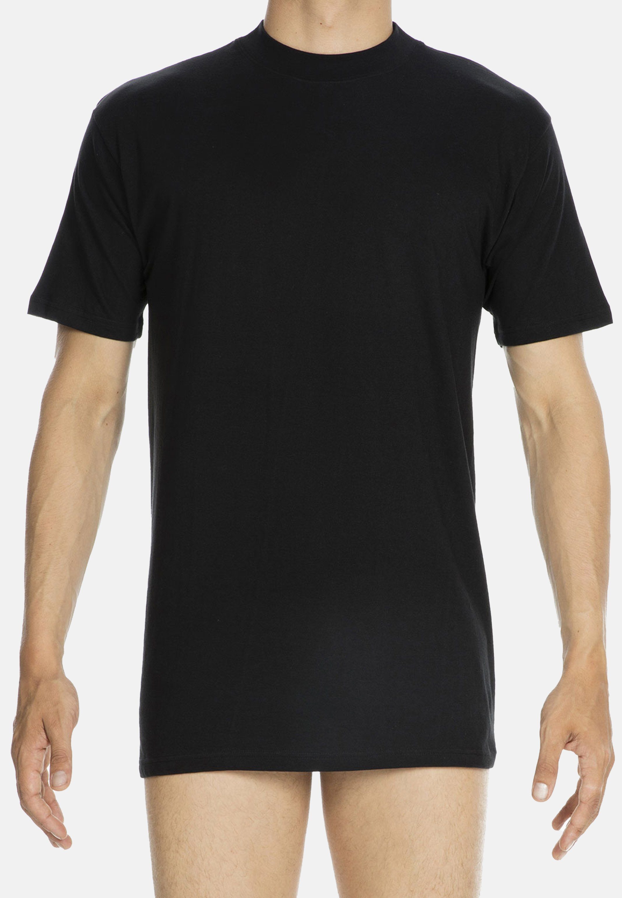 Hom Unterhemd Harro New (1-St) T-Shirt mit Rundhals - Baumwolle - Atmungsaktiv Schwarz