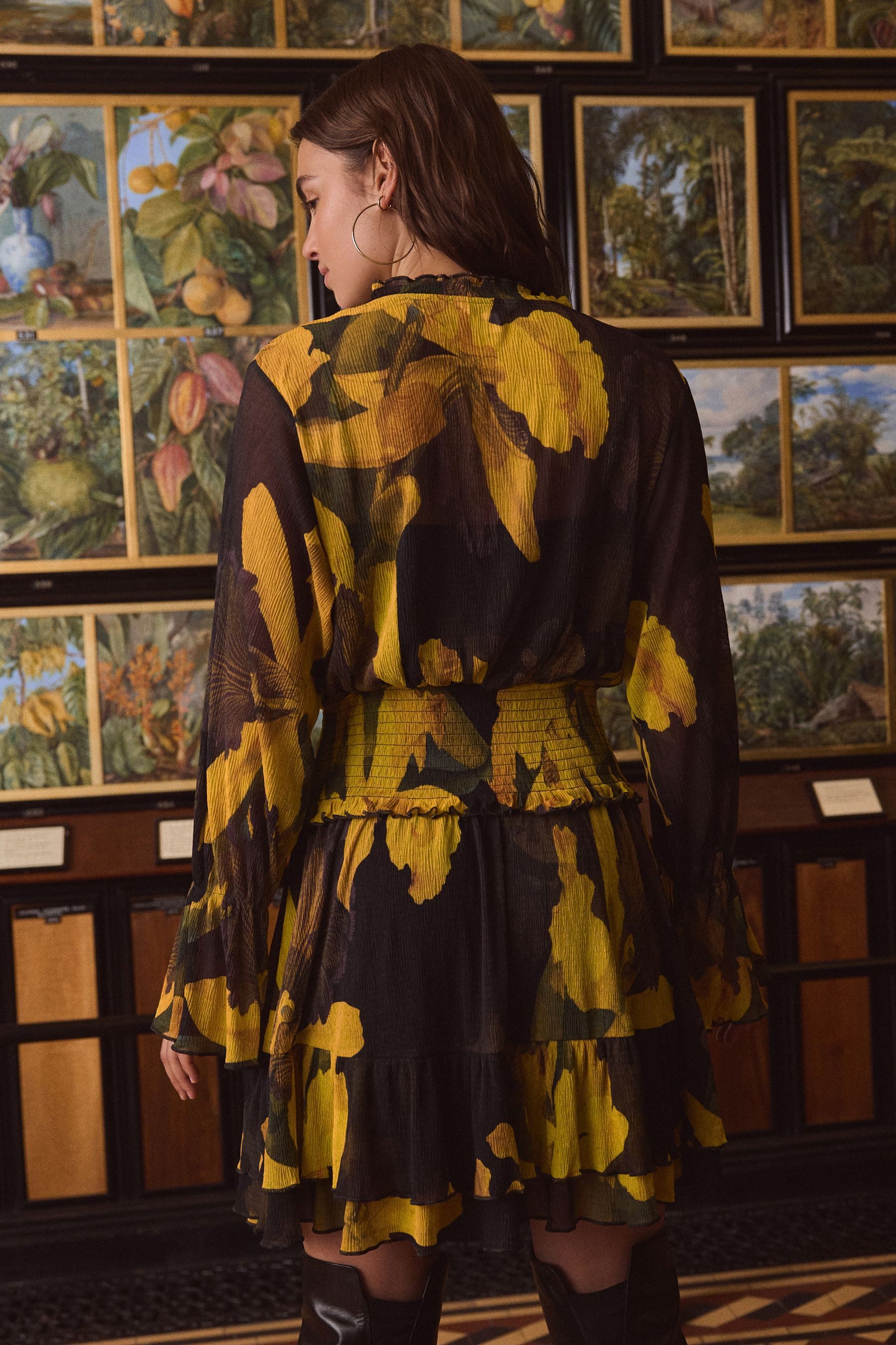 Next Tüllkleid Kew Collection geblümte Mesh-Minikleid günstig online kaufen