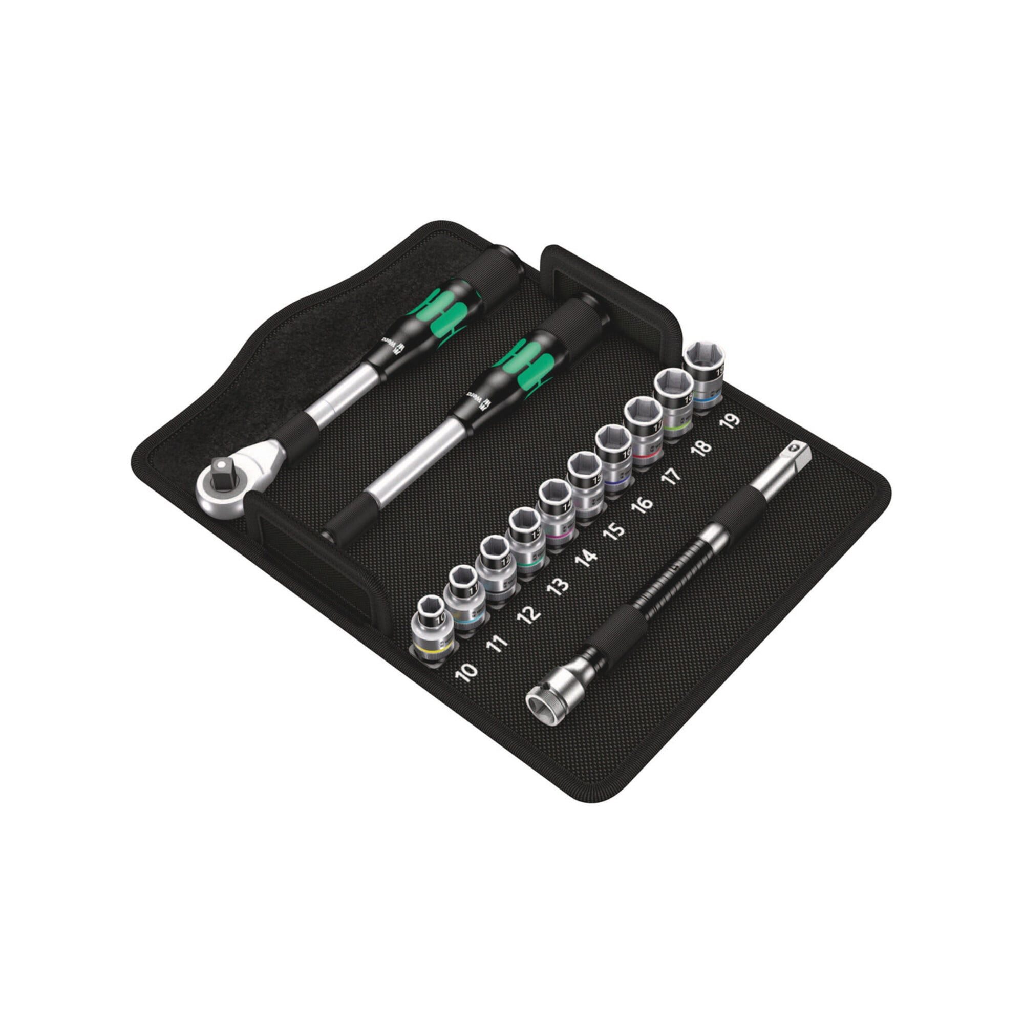 Wera Bit- und Steckschlüsselset Wera 8006 SC 1 Zyklop Hybrid-Knarrensatz, 1/2"-Antrieb, metrisch, 13-t
