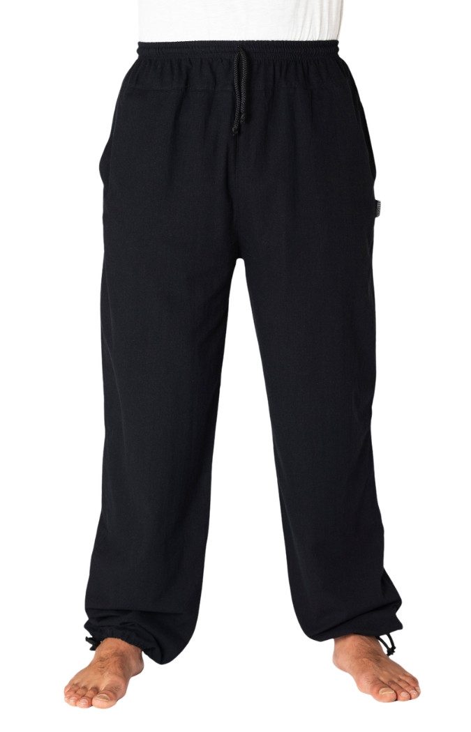 Stoffhose Sommerhose aus Baumwolle - blickdicht - leichte Freizeithose - Unisex