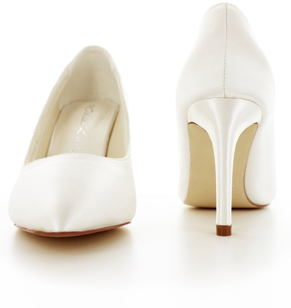 White Lady 893 ivory - einfärbbare Satin-Brautschuhe Pumps – Bild 4 von 5