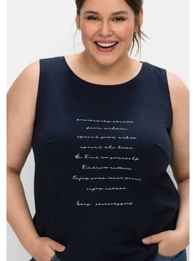 Sheego Tanktop Große Größen mit Wordingprint, in leichter A-Linie