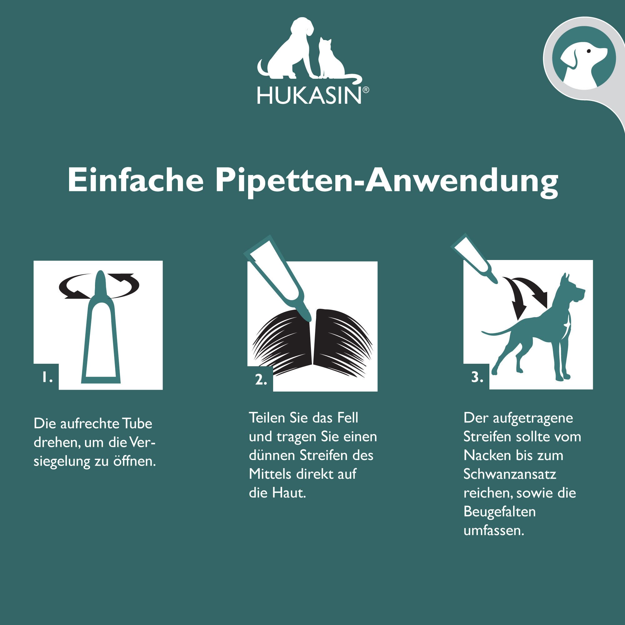 Hukasin Zeckenschutzmittel Hukasin® Spot On Hund günstig online kaufen
