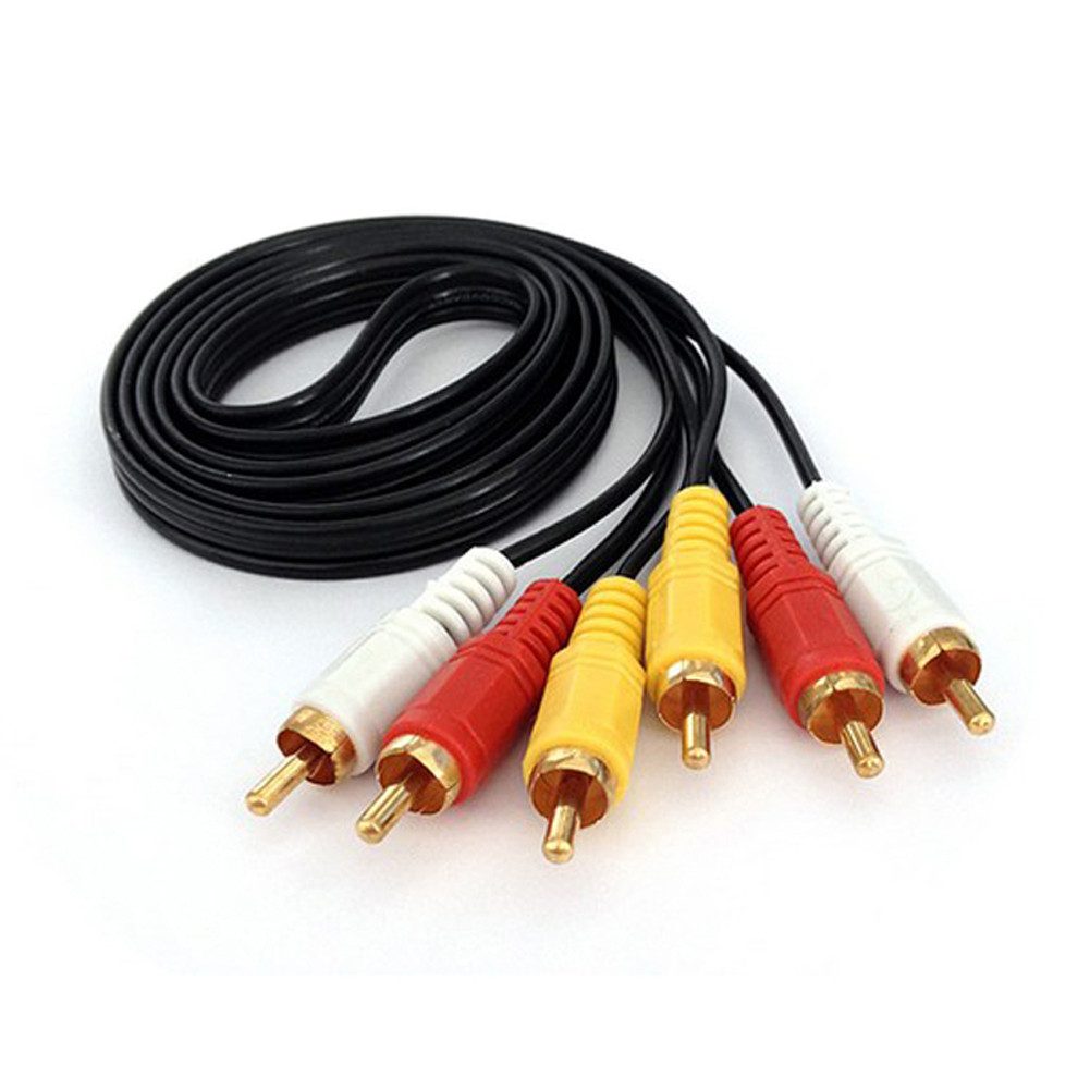 Bolwins R14 3 Cinch Audio Video AV Composite Video Kabel 3m f TV Camcorder DVD Audio- & Video-Kabel, 3× Cinch-Stecker (RCA: 2× Audio L/R + 1× Video), 3× Cinch-Stecker (RCA) (300 cm), Composite-AV-Kabel (3× RCA) Audio- und Videoübertragung
