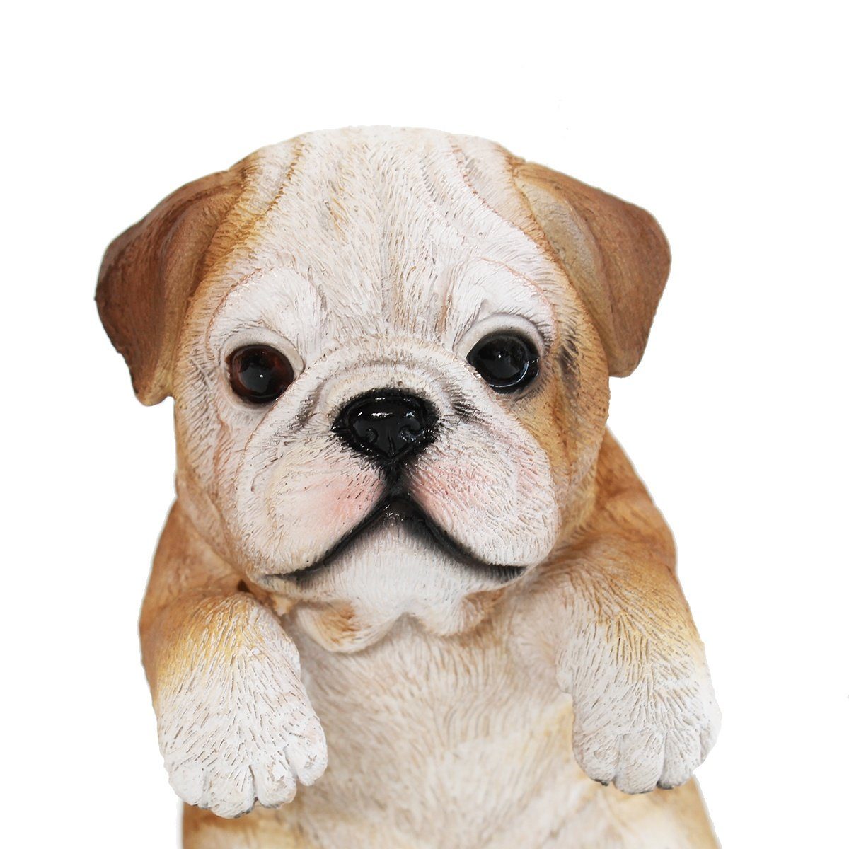 Fachhandel Plus Tierfigur Bulldogge zum Hängen – Süße Hundefigur Hängefigur, handbemalt, wetterfest, zum anhängen