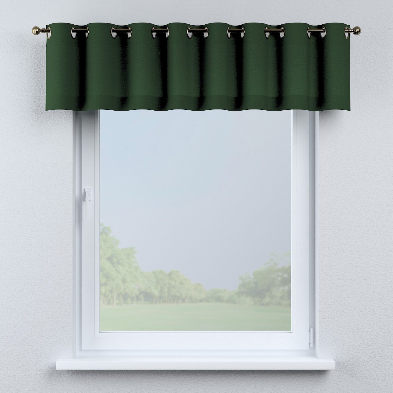Kurzgardine mit Ösen, grün-ecru, 130 x 40 cm, Quadro (144-36) günstig online kaufen