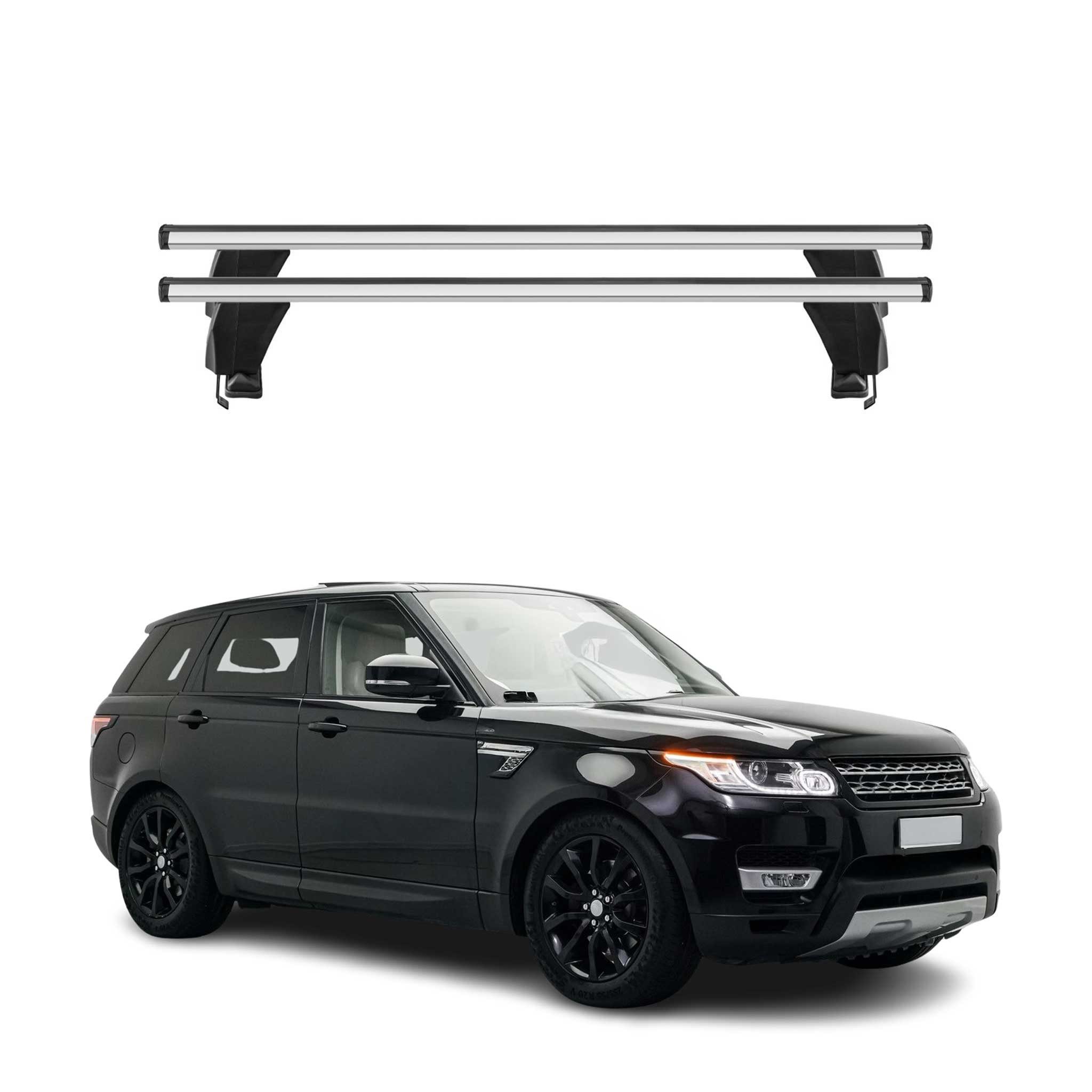 OMAC Dachträger Menabo Grundtäger für Range Rover Sport 2014-2017 ABE Aluminium Grau (2-St), Wasserbeständig,Abnehmbar,Multifunktional,Leichtgewichtig