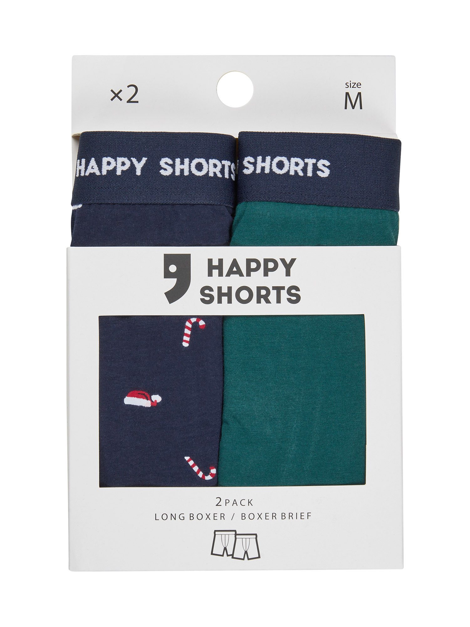 HAPPY SHORTS Langer Boxer XMAS Boxer Briefs (2-St) Christmas Trunks Retroshorts Boxershorts Weihnachten