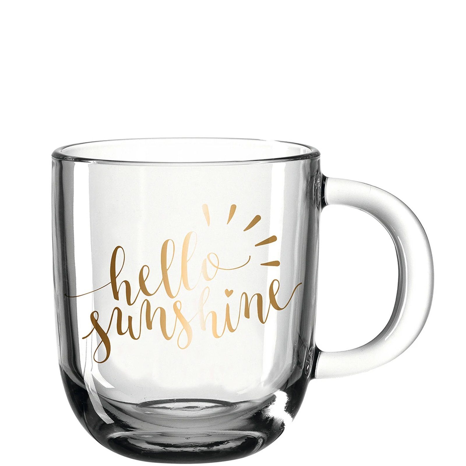 LEONARDO Tasse Glas, sunshine ml Teetasse 400 EMOZIONE, Kaffeetasse Tasse hello