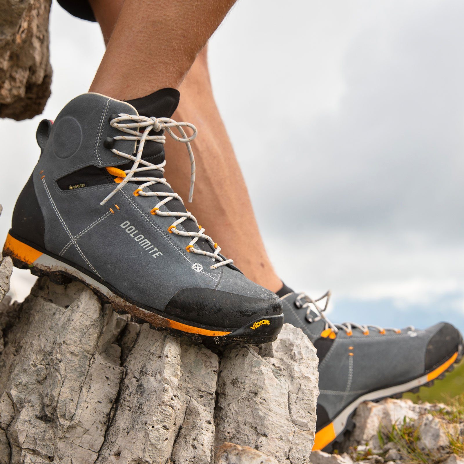 Dolomite Cinquantaquattro Hike grey Evo Wanderschuh Schnürsenkelhaken M´S GTX gunmetal mit 1076