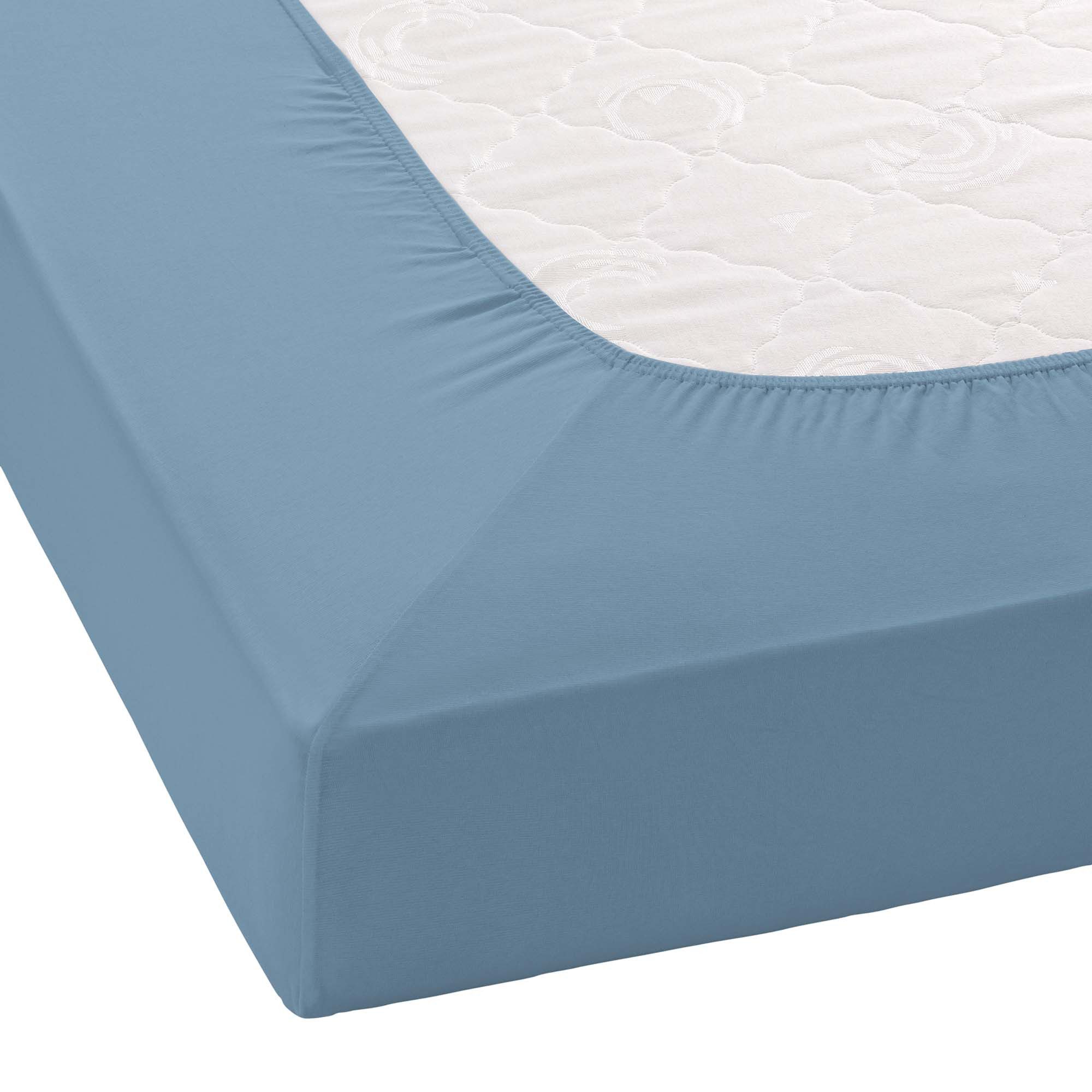 Janine Spannbettlaken ELASTIC 5002 Jersey Bettlaken mit Elasthan, 190 g/m², Jersey-Elasthan, Gummizug: rundum, (1 Stück), für Matratzen bis 35 cm Höhe, 95% Baum – Bild 3 von 5