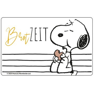 United Labels® Lunchbox The Peanuts Brotdose mit Trennwand Snoopy - Brotzeit Schwarz, Kunststoff (PP)