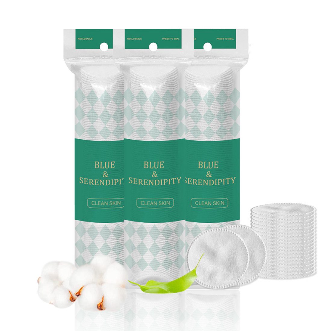 Make-up Schwamm Runde Make-up-Pads aus Bio-Baumwolle, Augen-Make-up-Entferner-Pads