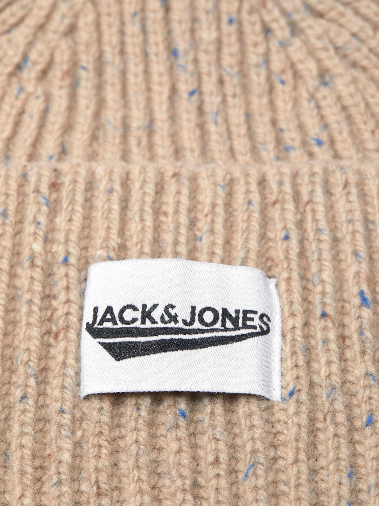 Beanie Mütze Beige Winter Kopfbedeckung & Jones in Strickmütze Jack Gerippte 4674 JACIVAR