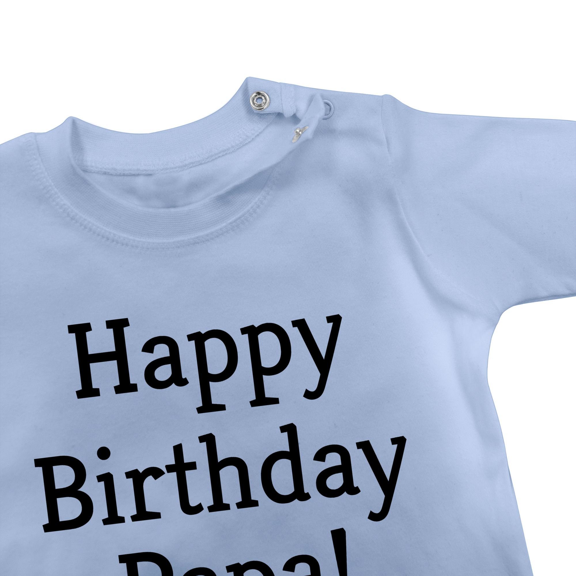 Shirtracer T-Shirt Happy Birthday Papa! Geschenk! 2 Ich Babyblau Baby Event bin das Geschenke